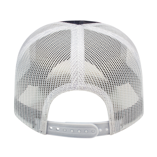 Flag Embossed Trucker Cap with Ventilated Mesh